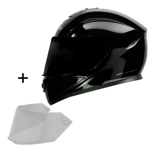 Capacete Bieffe Para Moto Masculino Feminino + Viseira Extra Tamanho Do Capacete 58 Cor Classic Preto