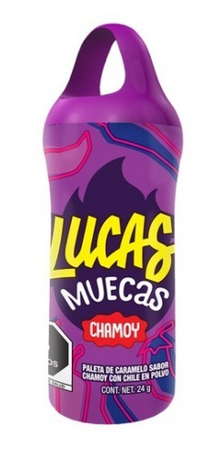 Lucas Muecas Chamoy 10 Pzas Paleta Con Chile En Polvo