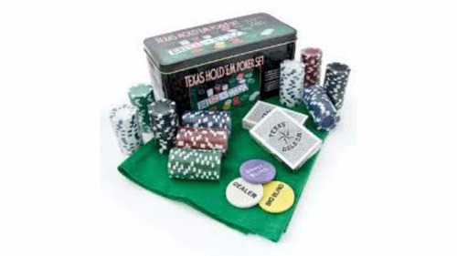 Imagen 3 de 6 de ¡ Set De Poker Tipo Casino Texas Hold Fichas Paño Cartas !!