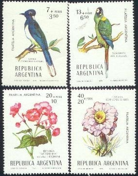 Argentina 1976(1053-56) Flores Y Pajaros