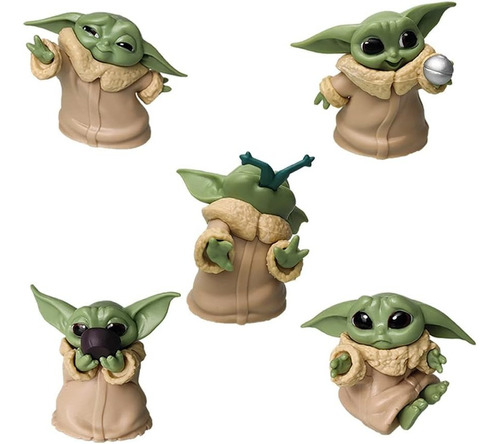 Baby Yoda Set X5 Star Wars Blister Figuras 6 Cm Yoda Muñecos