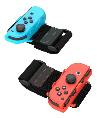 Muñequeras  Para Controles Nintendo Elastizadas X2 Rojo Azul