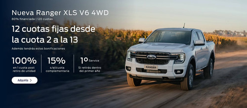 Plan De Ahorro Ford Ranger - 80/20 - Listo Para Licitar