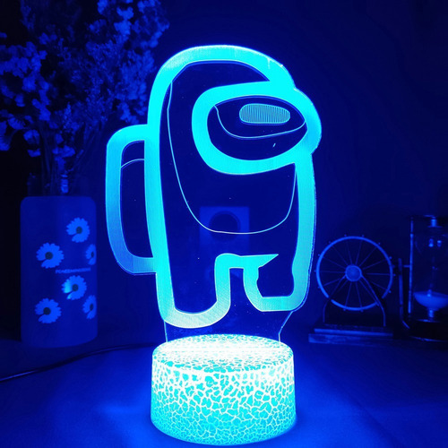 3d Luz Led Lámpara De Mesa De La Novedad 7 Cambio De Color D