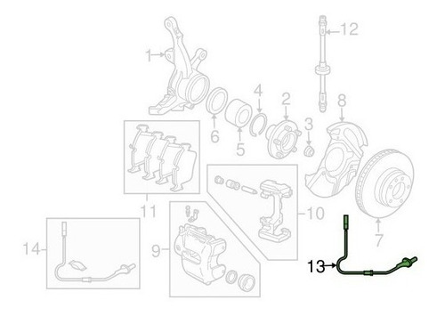 Sensor Pastilha Diant Land Range Rover L322 4.4 4x4 2002-05