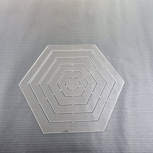 Gabarito Hexágonos Patchwork Fuxico Régua Molde Acrilico