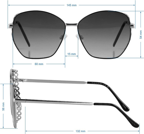 Tahari Gafas De Sol Hexagonales Geométricas Para Mujer, Marr