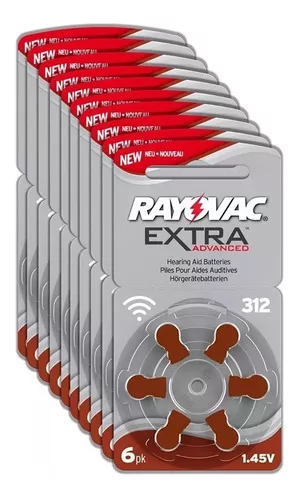 Pilas Rayovac Extra 312. Pilas para audífonos. Pilas para Cens Proflex