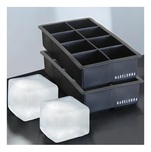 2 Piezas De Moldes De Cubos De Hielo De Whisky Cuadrados Mol