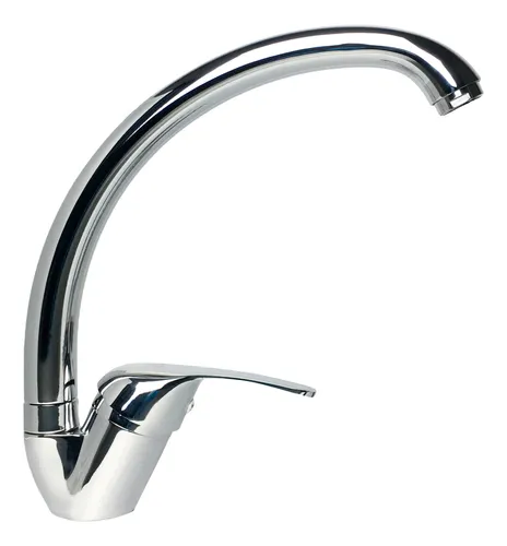 Grifería De Cocina Mulata Monocomando 33004 Metal Mesada Color Acero