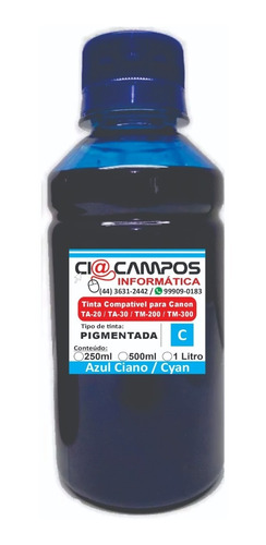 Tinta Pigmentada Compatível Para Canon Ta 20 Ta 30 C M Y K