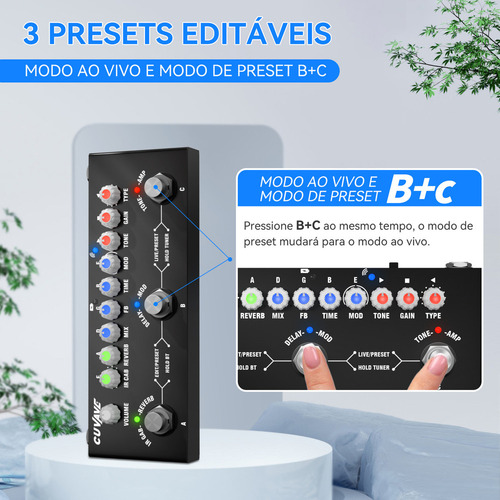 Pedal De Efeito Cuvave Cube Baby Preto
