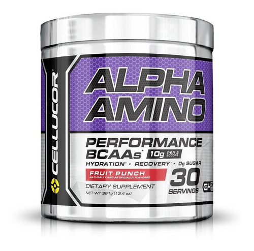 Aminoácidos Cellucor Alpha Amino Bcaa 30 Servicio Todo Sabor Sabor Fruit Punch