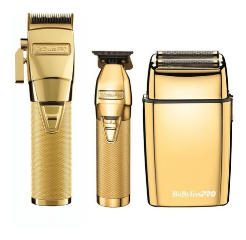 Kit Completo Maquina Cortar Cabelo Acabamento Shaver Gold Fx