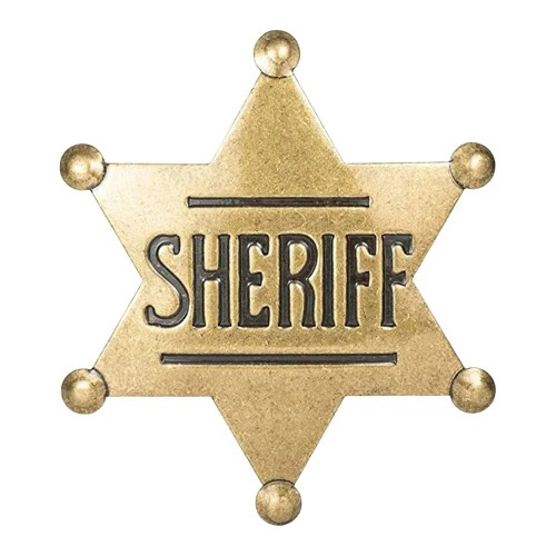 Placa Sheriff Pin Tipo Broche Tipo Prendedor