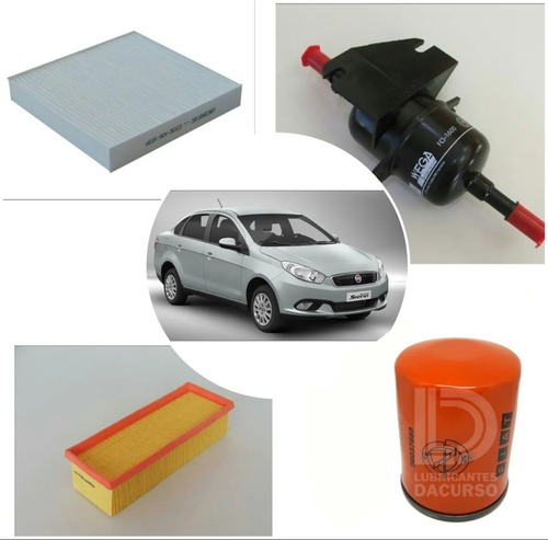 Kit De 4 Filtros P/fiat Grand Siena 1.4 Fire Evo 2012+
