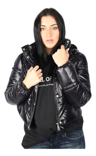 Campera Mujer Puffer Capucha Desmontable Oldtown Polo