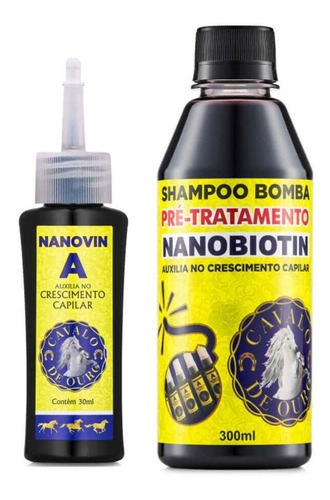 Nanovin A Cavalo De Ouro Crescimento Capilar Shampoo + Tonic