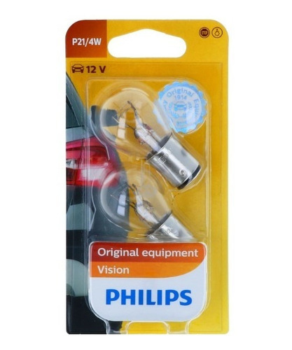 2x Ampolleta P21/4w  Philips 12v Baz15d