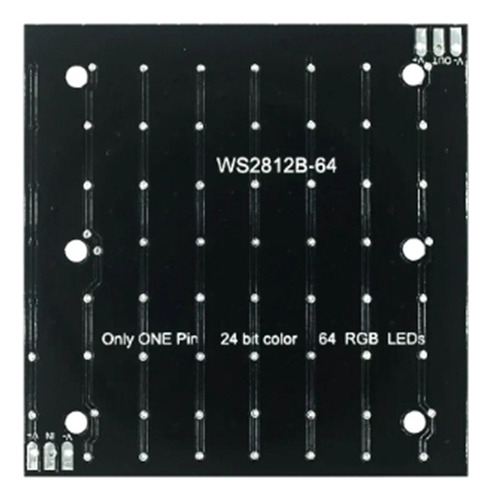 Matriz Rígida 8x8 64 Led Ws2812b 5050 Rgb Para Arduino