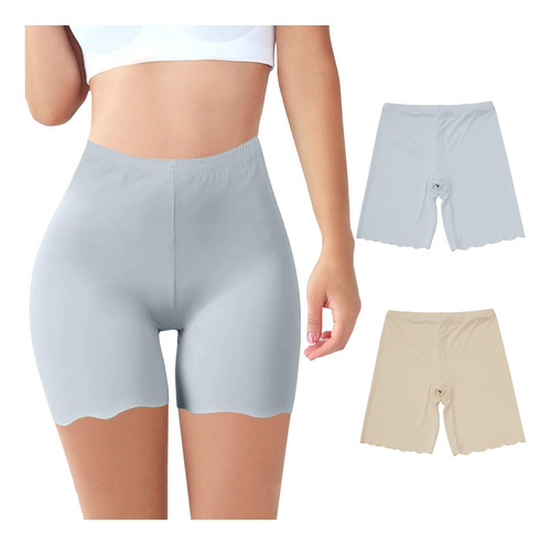 Calzoncillos De Seda Helada Para Mujer, Sin Costuras, Color