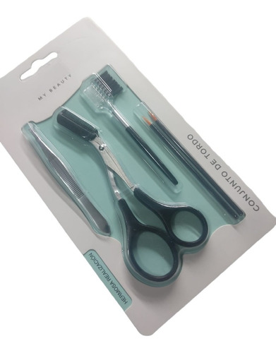 Kit Para Cejas Pinzas Grooming 5 Unidades Perfilado