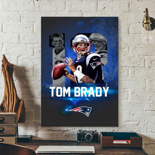 Cuadro Decorativo Tom Brady Futbol Americano Nfl Canvas Art