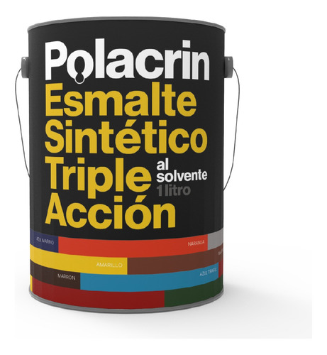 Esmalte Sintetico Antioxido Polacrin Satinado - Mate 4 Lts Color Blanco Satinado