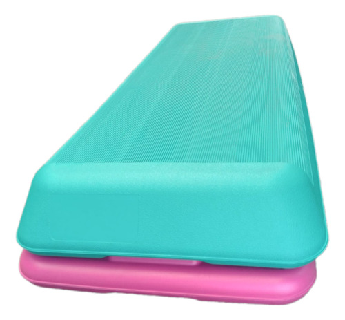 Banco Step De 3 Alturas Ajustables 110cm X 42cm Azul/rosa.