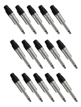 Comprar 15 Conectores P10 Macho Linha Mono - Wireconex Wc1112 Cor Prateado