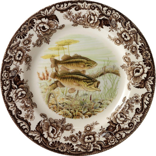 Plato De Ensalada Spode Woodland, Bajo | Plato De 8 Pulgadas