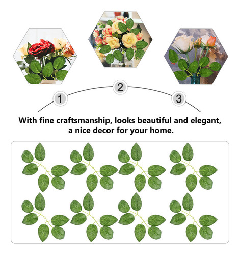 Nuevo Accesorios De Hojas De Rosas Artificiales, 100