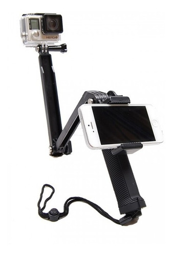 Selfie Stick Monopod 3 Way Gopro + Soporte Celular Universal
