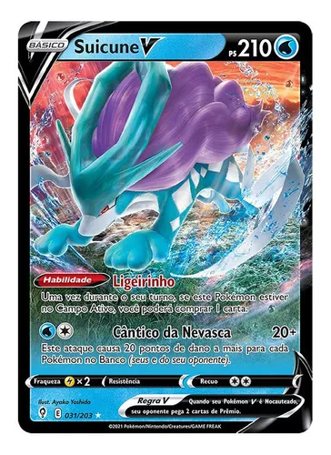 Carta Pokemon Raikou V Português 048/172 Card Original Copag