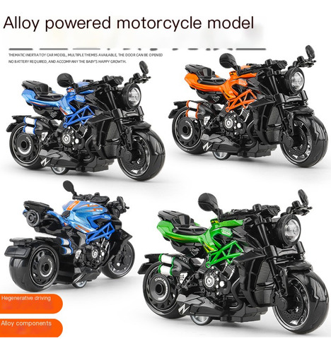 Motocicleta Toy Boy Simulación Motocicleta De Aleación M Sty