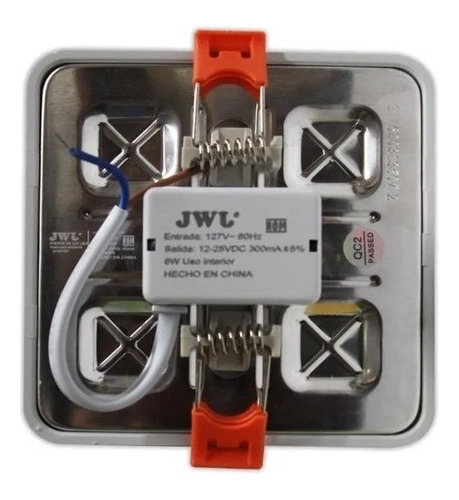 Plafon Led Ajustable Cuadrado Empotrar 6w Jwj Luz Blanca 100 Luz Blanca