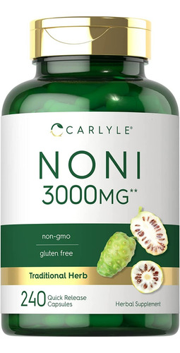 Organic Noni- 3000mg 240caps Presion Arterial-salud Cardiov.