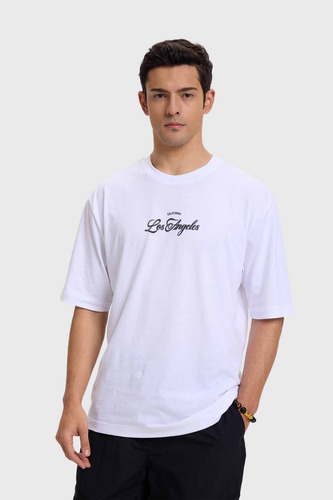 Polera Hombre Print Blanco X Fsp Fashion's Park