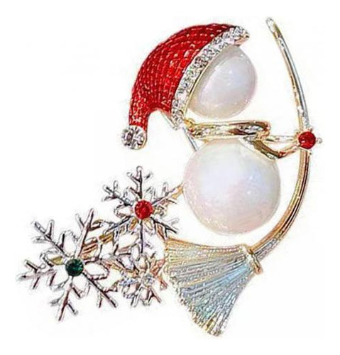 3 Broche De Navidad, Broche De Muñeco De Nieve, Copo De