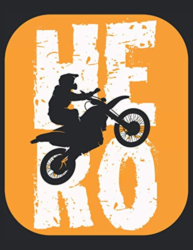 Moto Bike Hero: Cuaderno | Notebook | A Cuadros 21 59x27 94