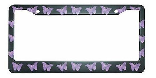 Marco - Hosnye Watercolor Purple Butterfly License Plate Fra