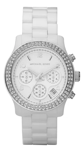 Michael Kors Mk Runway Reloj Blanco Para Mujer Blanco Cro