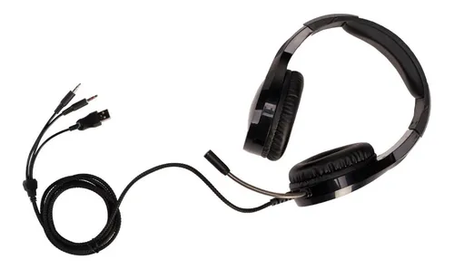 Auriculares Gamer Con Cable Y Adaptador Con Micrófono Tedge Color