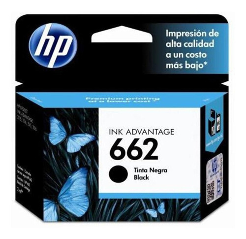 Cartucho De Tinta Hp Original 662 Color Negro Cz103al