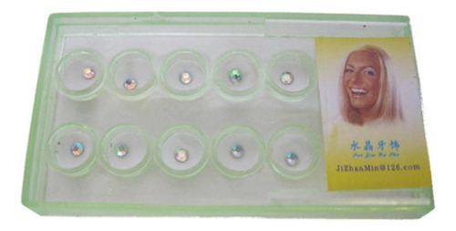 5n 10pcs/box 2mm Dental Colorido Cristal Diente Joyas 83mr