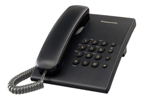 Teléfono Panasonic KX-TS500 fijo - color negro