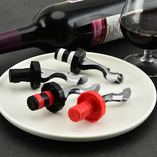 Tapón De Botella 4 Corchos De Vino De Acero Inoxidable Bomba
