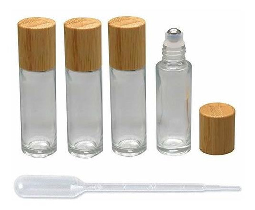 Contenedor Rellenable - 4 Pieces Roll On Bottles 15ml Clear 
