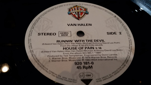 Van Halen Jump Vinilo Maxi Germany Excelente 1984