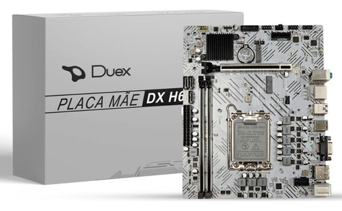 Placa Mãe Duex Dx-h610zg M2, White, Chipset H610, Lga 1700